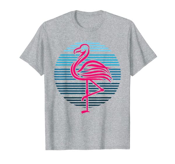 

flamingo bird 80s party theme birthday celebration gift t-shirt, White;black
