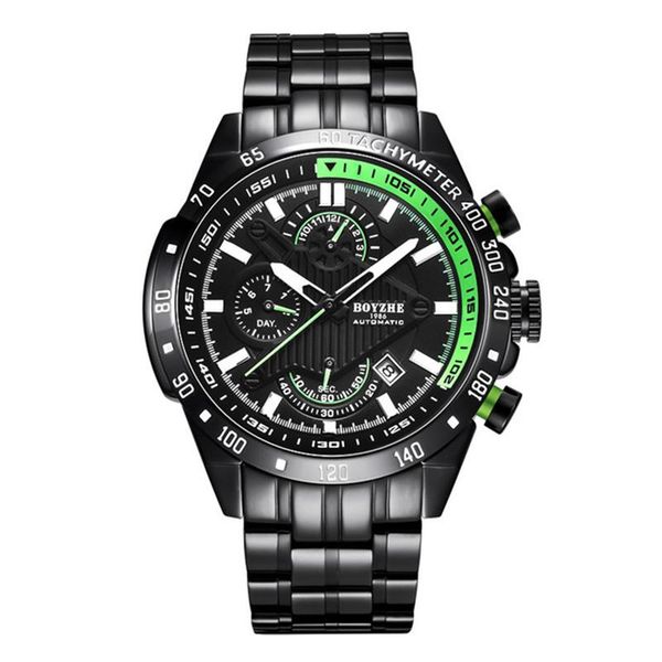 

wristwatches 2021 men's automatic mechanical watch brand waterproof watches for men male luminous business casual reloj hombre, Slivery;brown