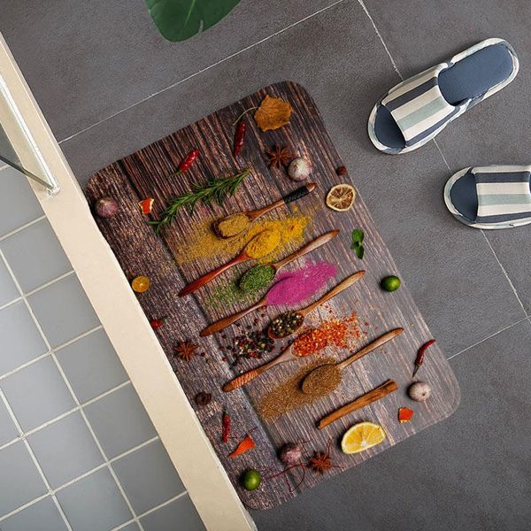 

bath mats kitchen season strawberry printing pattern entrance door mat anti-slip floor rug bathroom area hallway