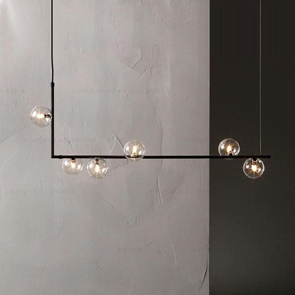 

pendant lamps nordic minimalist design glass ball art molecule chandelier for hall living room restaurant suspension light fixtures