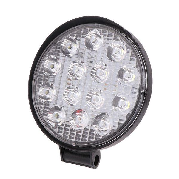 

working light car truck 42w 6500k 12v 24v round led work spot flood driving lamp