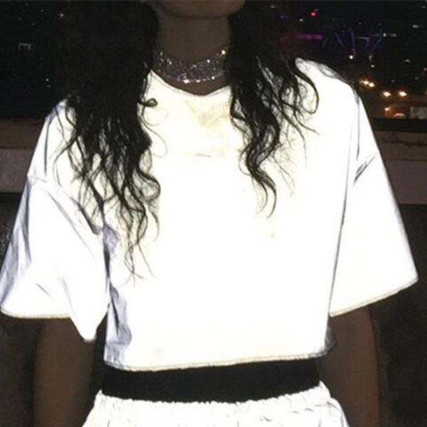 

2021 new solid color loose short-sleeved pullover fluorescent short t-shirt, White