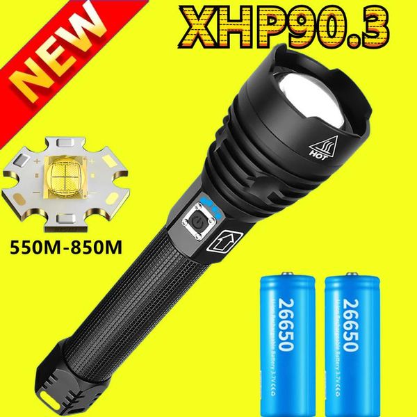 

flashlights torches super xhp90.3 powerful led 18650 rechargeable tactical xhp90 usb flash light torch cree xhp50 lantern