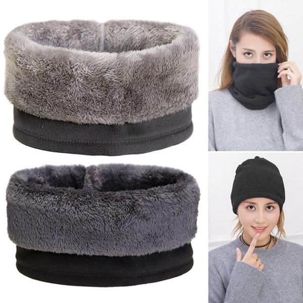 

cycling caps & masks scarf neck warmer thermal polar fleece windproof for women men ski winter outdoor xd88, Black