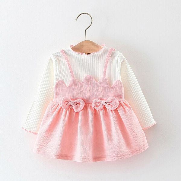 

girl's dresses 3m-3y baby girls long sleeve tutu princess kid clothes girl gown birthday dress for born, Red;yellow