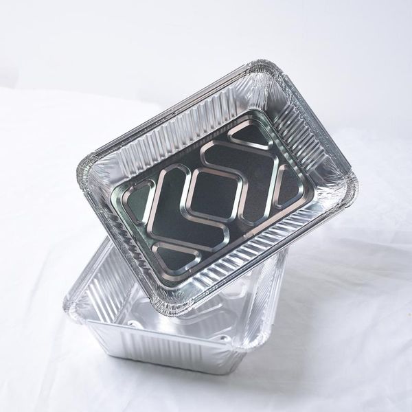 

disposable take out containers 50pcs 1750ml aluminum foil with lid for restaurant take-out packing