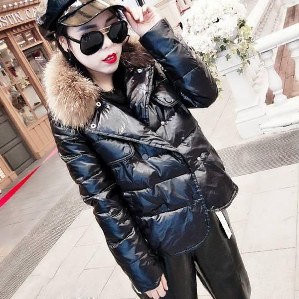 

women's down & parkas 2021 spring autumn women thin cotton padded jacket female windproof coat high quilted outerwear lady overcoat h12, Black