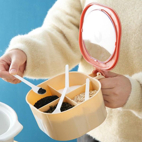 

storage bottles & jars seasoning box salt and pepper spice jar with lid transparent container pumpkin boxs kitchen canister sets 2021