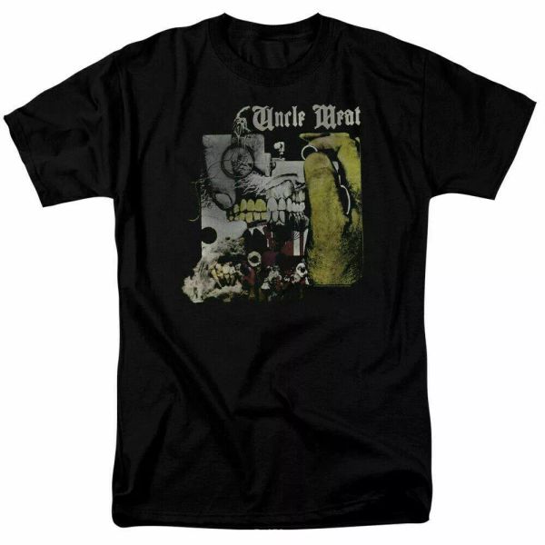 

frank zappa uncle meat t shirt licensed rock n roll music band tee black, White;black
