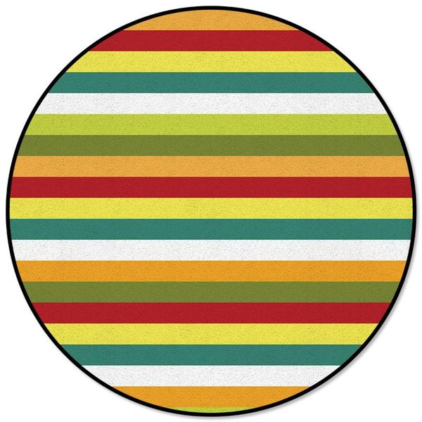

carpets geometric rainbow stripes round carpet kids area rug anti-slip floor mat for bedroom living room home decor
