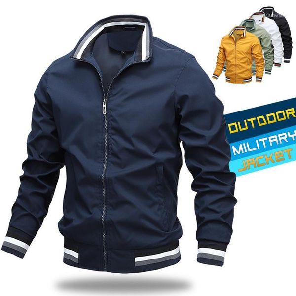 

mens fashion jackets and coats 2021 men's bomber jacket spring autumn men army windbreaker outdoor clothes casual streetwear1, Black;brown