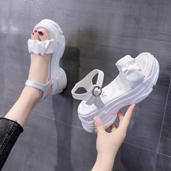 

dress shoes thick-soled high-heeled sandals summer beach thick women's open toe comfortable casual, Black