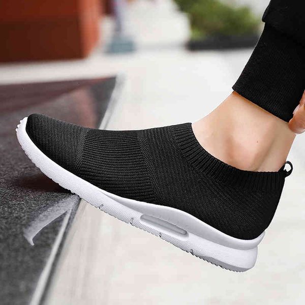 

dress shoes men casual slip on lightweight comfortable mesh breathable walking sneakers tenis feminino zapatos, Black