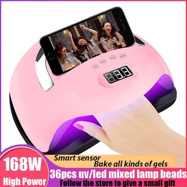 

ice lamp150w/168w/180w nail dryer led uv lamp quick drying motion sensing gel polish 57/36 pcs nails manicure tool1