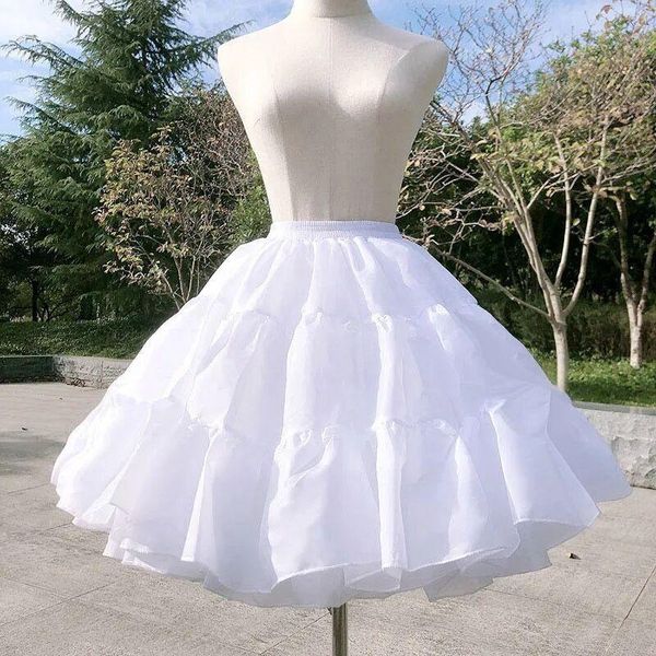 

skirts nonsar lolita brocade silk soft yarn skirt boneless petticoat elastic waist cotton cloud support, Black