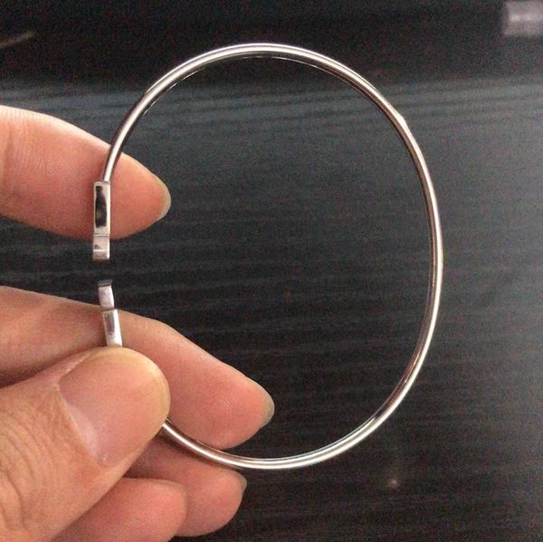 

titanium steel cuff bangle microscope jewelry zircon 18 k gold plated fashion letter opening bracelet bangle for women, White