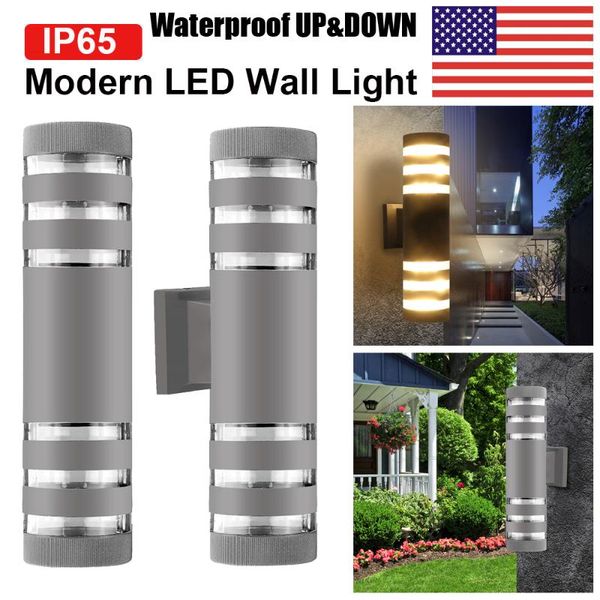 

double-headed led wall light with e27 socket, suitable for outdoor and indoor use easy to install, simple replace lamps