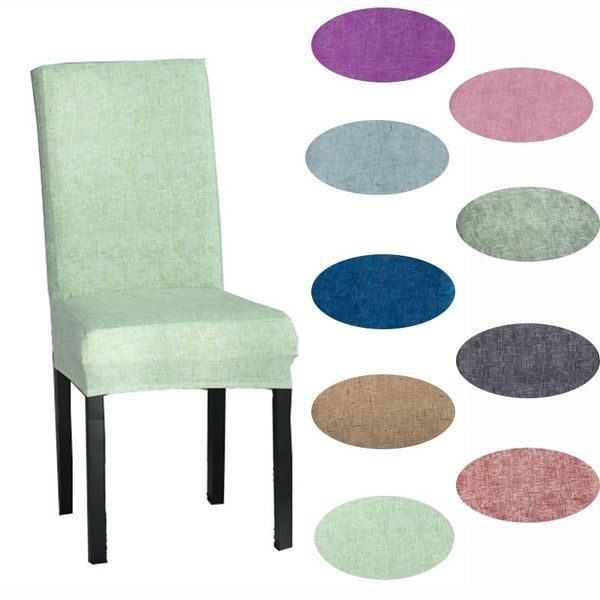 

chair covers 2021 fashion solid color spandex elastic dustproof stretch washable banquet dining party seat cover slipcovers home