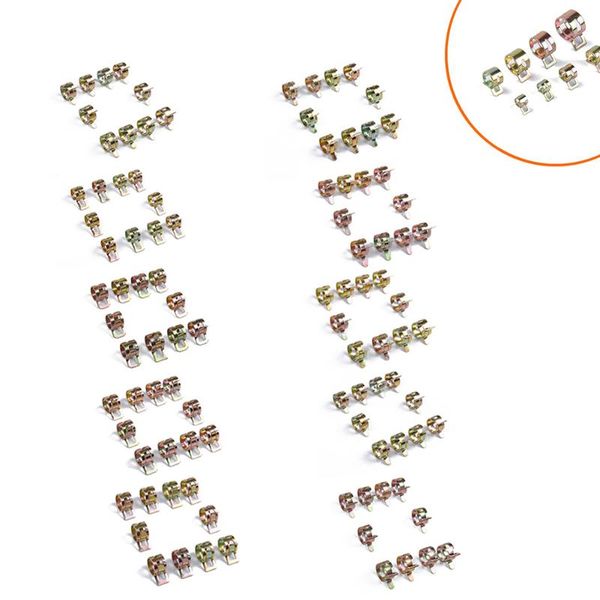 

other vehicle tools 160pcs/set accessories vacuum hose fuel line air tube clamps water pipe car durable fastener 6-17mm spring clip steel as