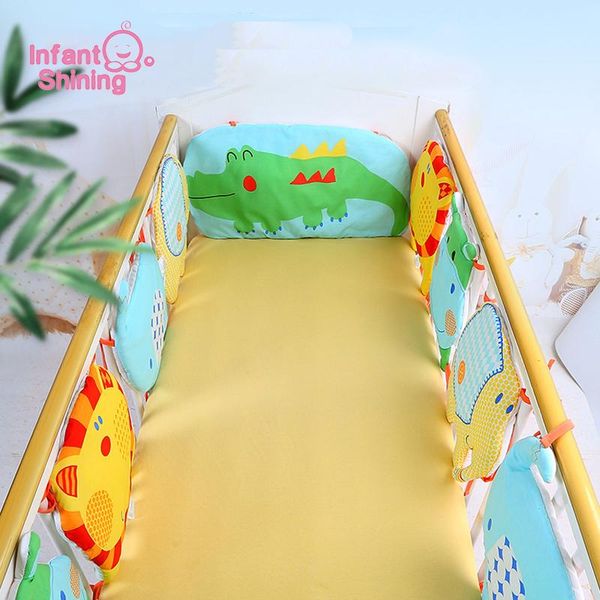 

bedding sets infant shining born baby bed bumper cotton crib 1.8m kids cot protector room decor circumference suit