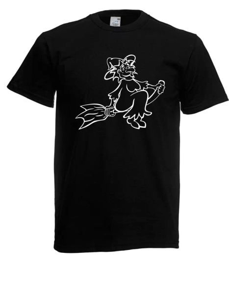 

mens t-shirt  fancy halloween witch funny  size up to 5xl, White;black
