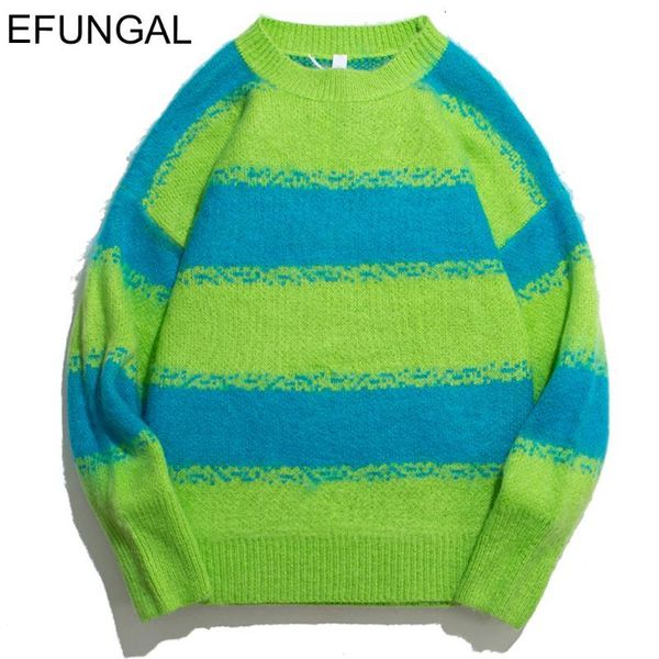 

men's sweaters knitwear color block patchwork harajuku sweater winter oversized streetwear men sweaters casual pullovers knitted, White;black