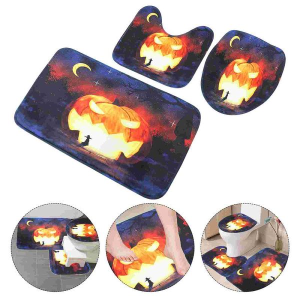 

toilet seat covers 1 set shower carpet pumpkin bathroom mat bath cushion