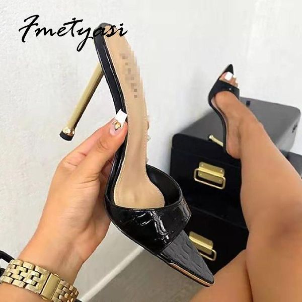 

dress shoes high-heeled slippers summer shoe for women patent leather thin heels fits true to size,take your normal size, Black