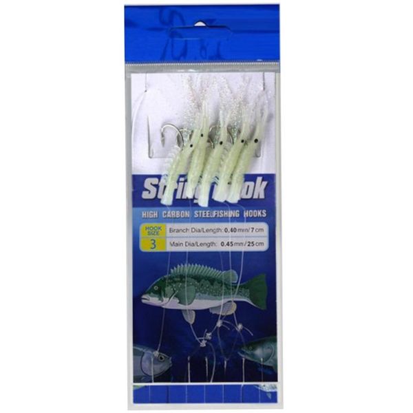 

in 1 string hook sets bait fishing lure tackle luminous hooks