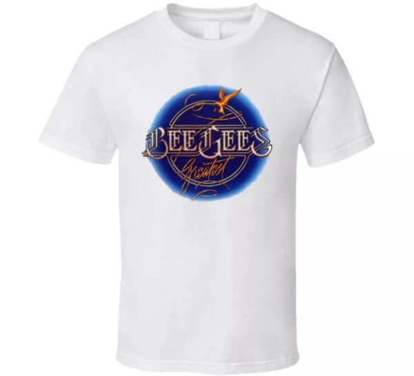 

the beegees disco rock 70s gibb t shirt, White;black