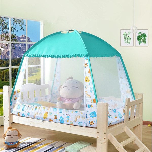 

children mosquito net for boys girls tent canopy baby bed anti falling encryption bottom nursery 1.2m bedspread ger netting crib