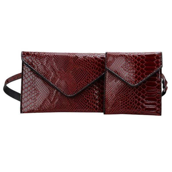 

cell phone pocket zipper square 2pcs women's outdoor hasp alligator pattern messenger bag chest waist bags