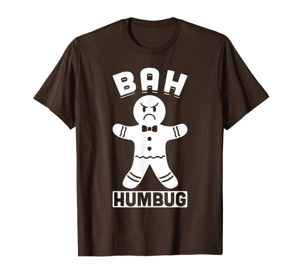 

bah humbug gingerbread man angry anti xmas grouch humor gift t-shirt, White;black