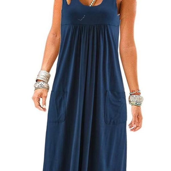 

fashion striped dress large size summer dress loose simple sleeveless dress womens clothing, Black;gray