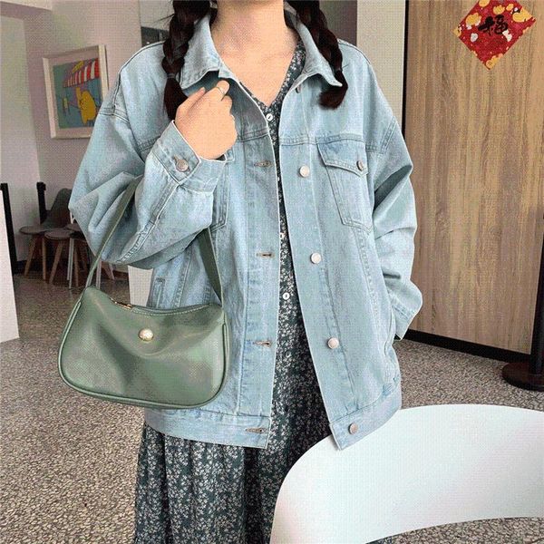 

women's 2021 european and american fashion gentle pearl buckle portable underarm bag small baguette cross body