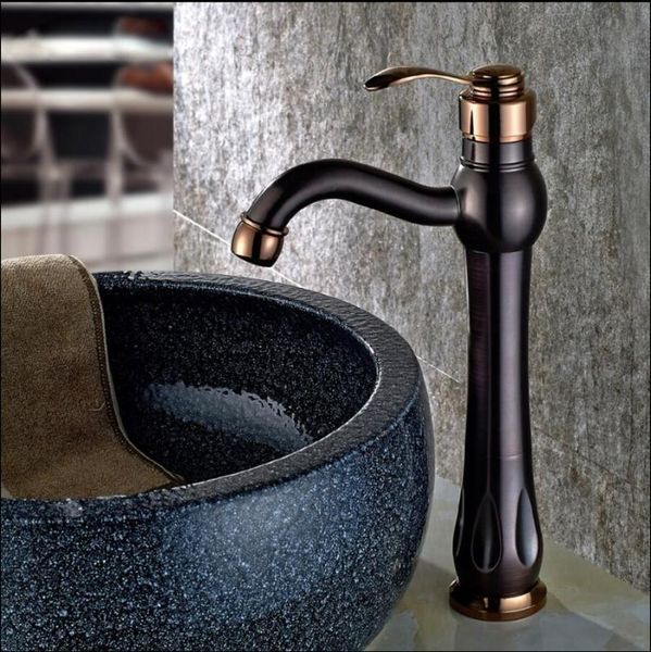 

bathroom sink faucets brass tall basin faucet and cold water single lever brown oil brushed tap