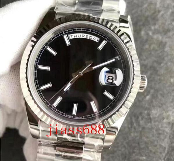 

luxury mens automatic mechanical watch day date m228239 40mm bezel 316l stainless steel strap sapphire glass classic men, Slivery;brown