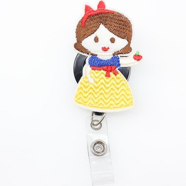 

pins, brooches felt cute cartoon retractable badge holder reel, Gray