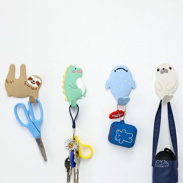 

random cartoon adhesive hook bendable iron plate decor wall coat rack key holder diy home hanger bathroom kitchen tool hooks & rails