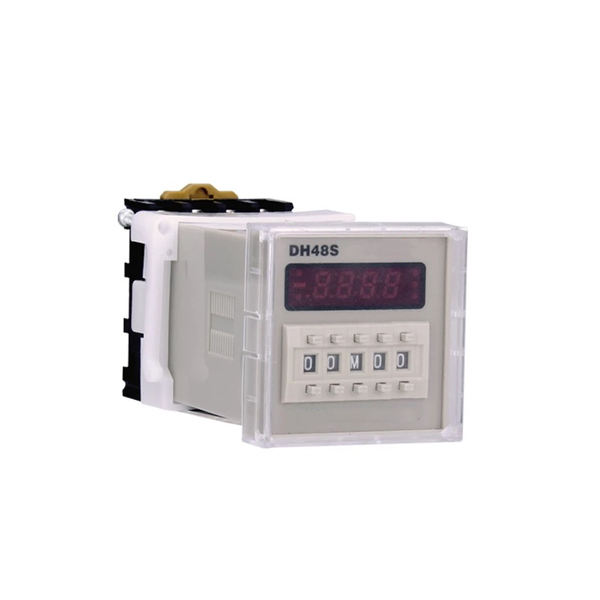 

smart home control dh48s-1z digital led programmable timer time relay switch dh48s 0.01s-99h99m din rail ac110v 220v dc 12v 24v with socket