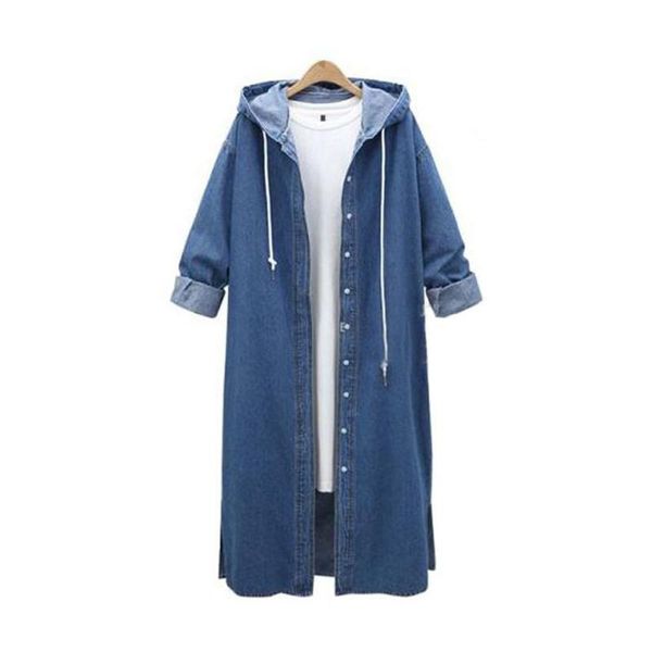 

men's jackets 2021 trench solid color lace up women jacket autumn fashion denim washed jeans coat female collar outwear, Black;brown