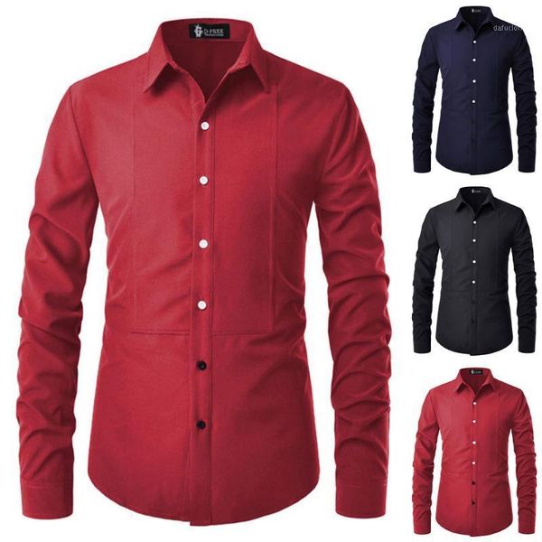 

men's casual shirts formal business blouses long sleeve buttons down shirt plain slim muscle blouse office vintage autumn mens, White;black