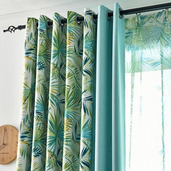 

nordic curtains for living room bedroom color imitation linen stitching bay window blackout modern custom curtain & drapes