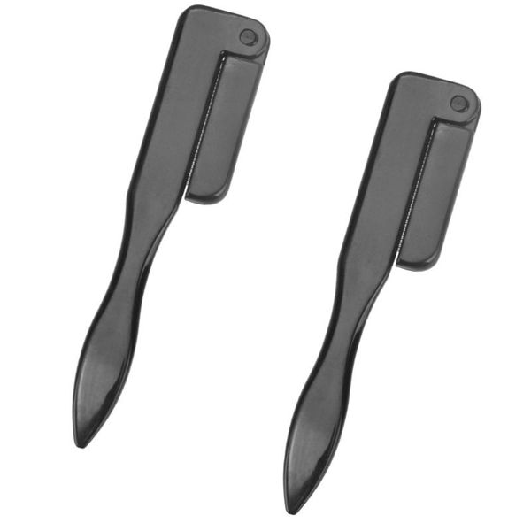 

hair brushes 2pcs folding eyelash combs stainless steel, Silver