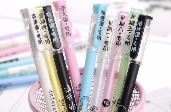 

gel pens student a style pen ink gift school prize office writing supply kawaii stationery black needle 48pc