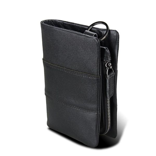 

wallets genuine leather men male small walet portomonee with mini zipper money bag vallet coin purse card holder perse, Red;black