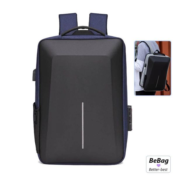 

15.6 inch lapschool bag rucksack lock anti theft waterproof travel daypacks male backpacks reflective strip backpack