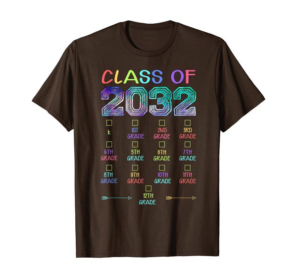 

class of 2032 grow with me kindergarten pre-school t-shirt, White;black