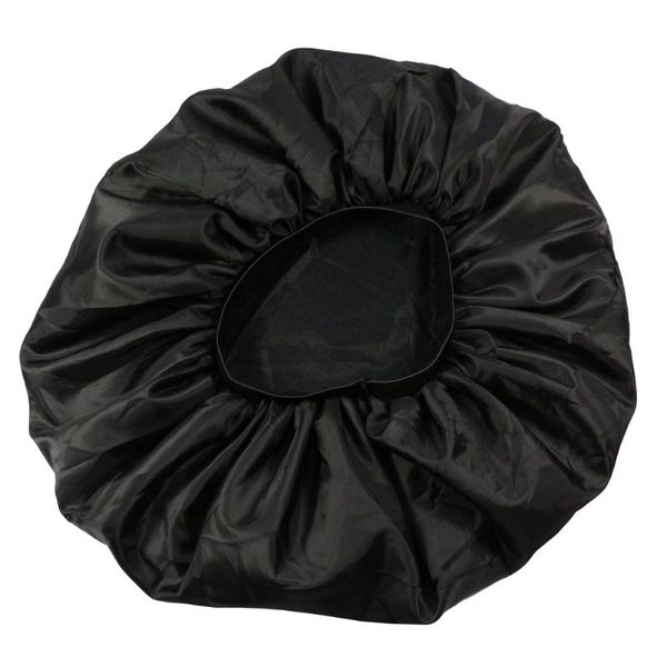 

shower caps wide brimmed travel home satin cover sleep cap hat bonnet waterproof soft protection elastic band salon hair care