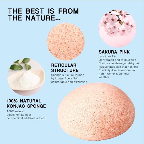 

sponges, applicators & cotton south fin 6pcs natural konjac konnyaku fiber face wash cleanse sponge puff exfoliator tools removes dead cutic